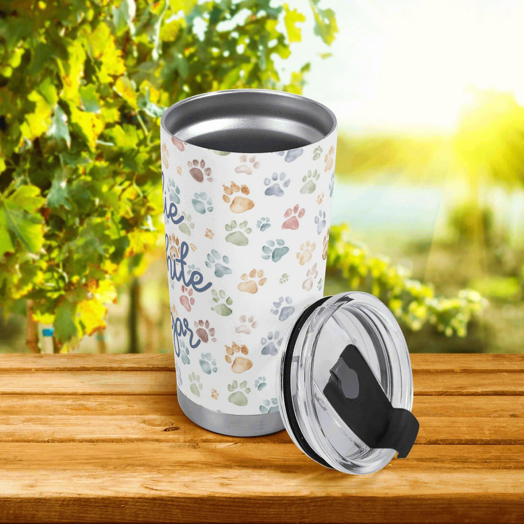 Personalised Paw Print, Coffee Order Stainless Steel 20oz Travel Mug Personalised 20oz Travel Mug animal Printed Offshore