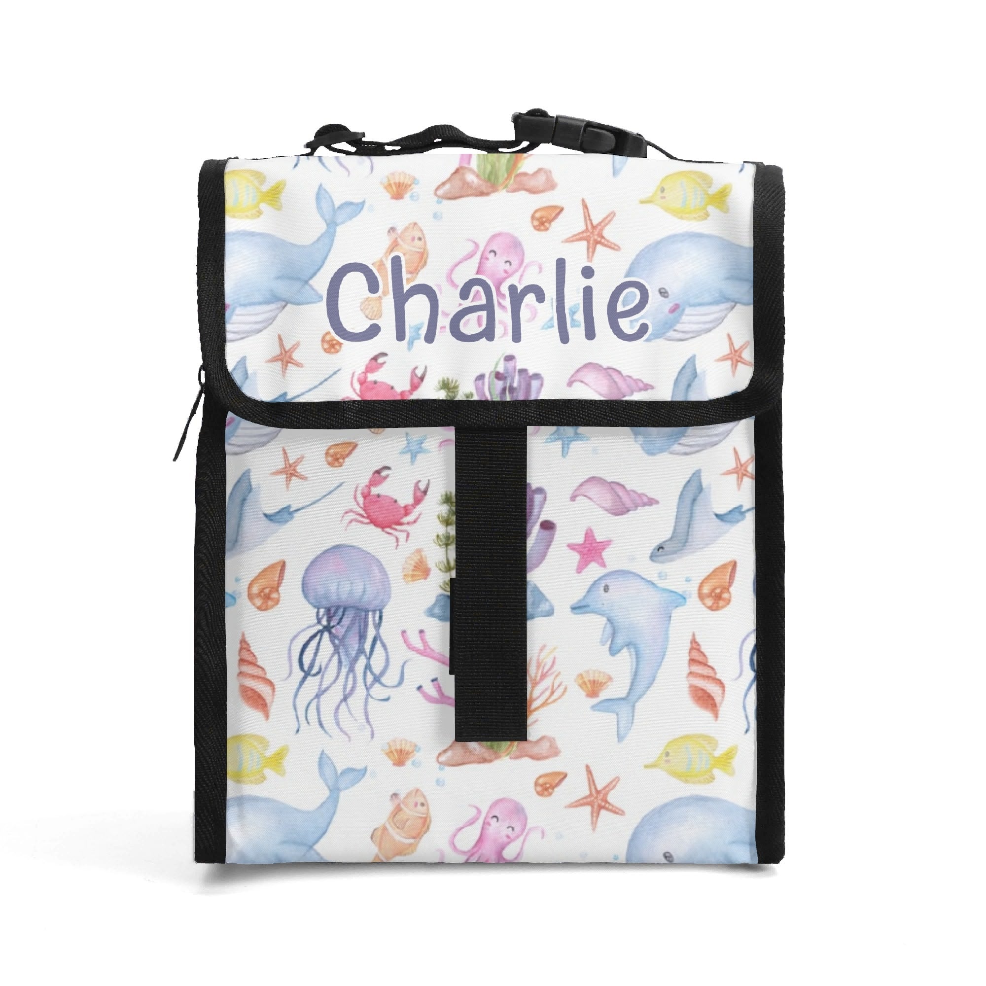 Personalised Under The Sea Flip-top Lunch Bag Default Title Personalised Flip Top Lunch Bag Ocean Printed Offshore