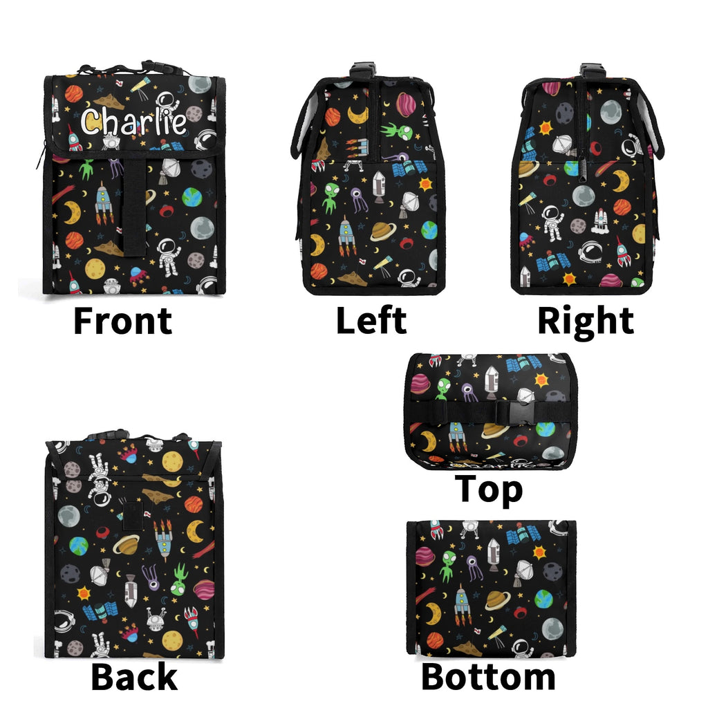 Personalised Fun Space Flip-top Lunch Bag Personalised Flip Top Lunch Bag Printed Offshore Space