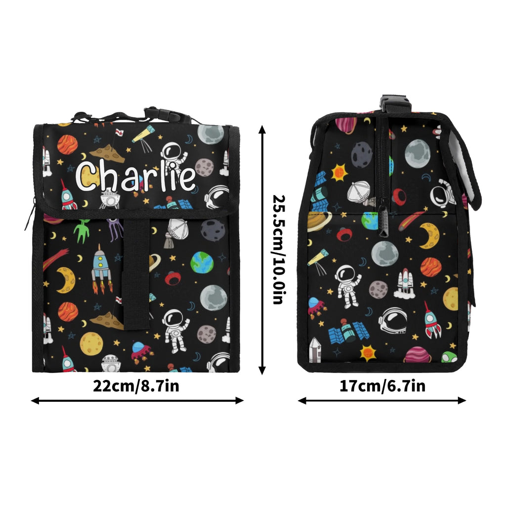 Personalised Fun Space Flip-top Lunch Bag Personalised Flip Top Lunch Bag Printed Offshore Space