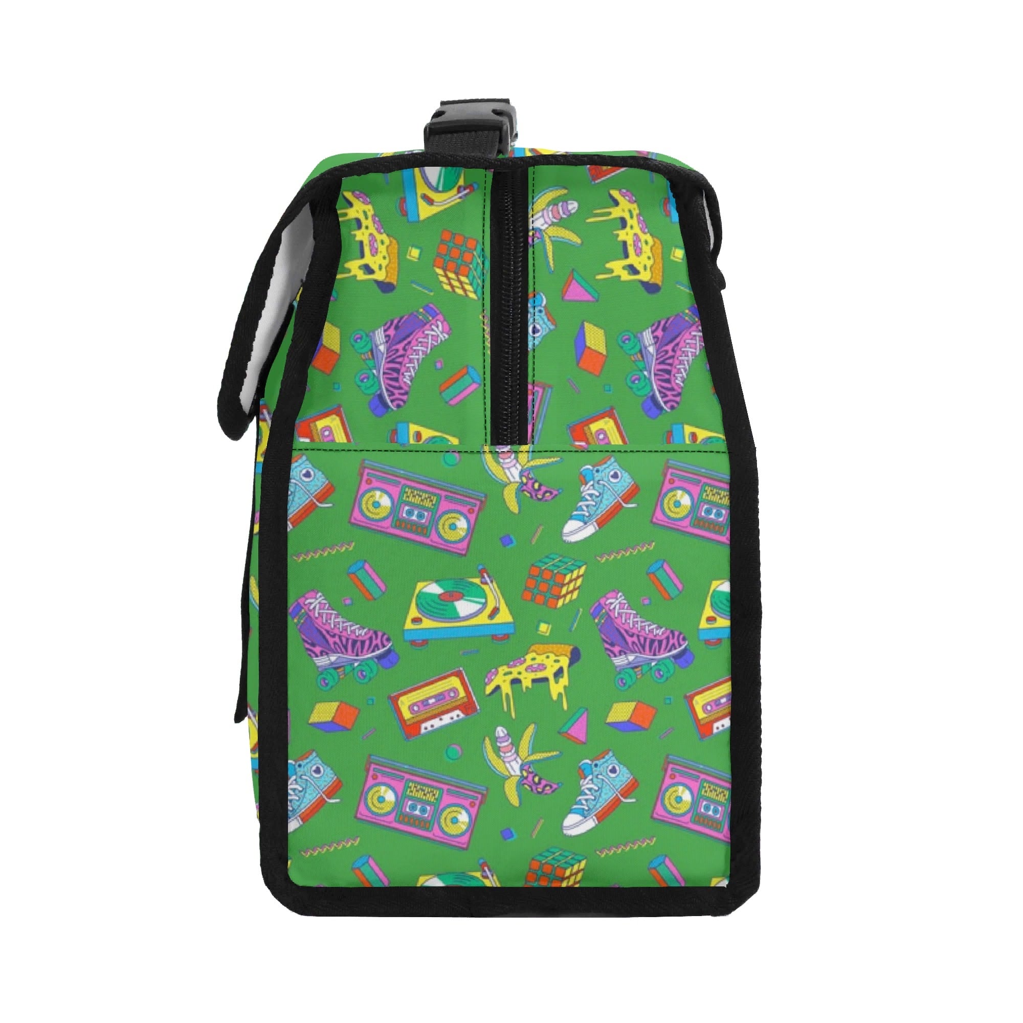 Personalised Bright 80s Flip-top Lunch Bag Personalised Flip Top Lunch Bag Printed Offshore Retro