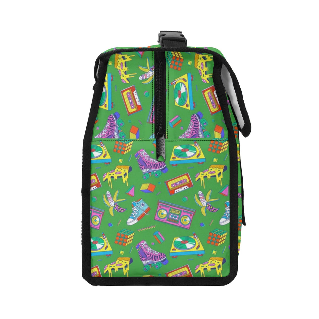 Personalised Bright 80s Flip-top Lunch Bag Personalised Flip Top Lunch Bag Printed Offshore Retro