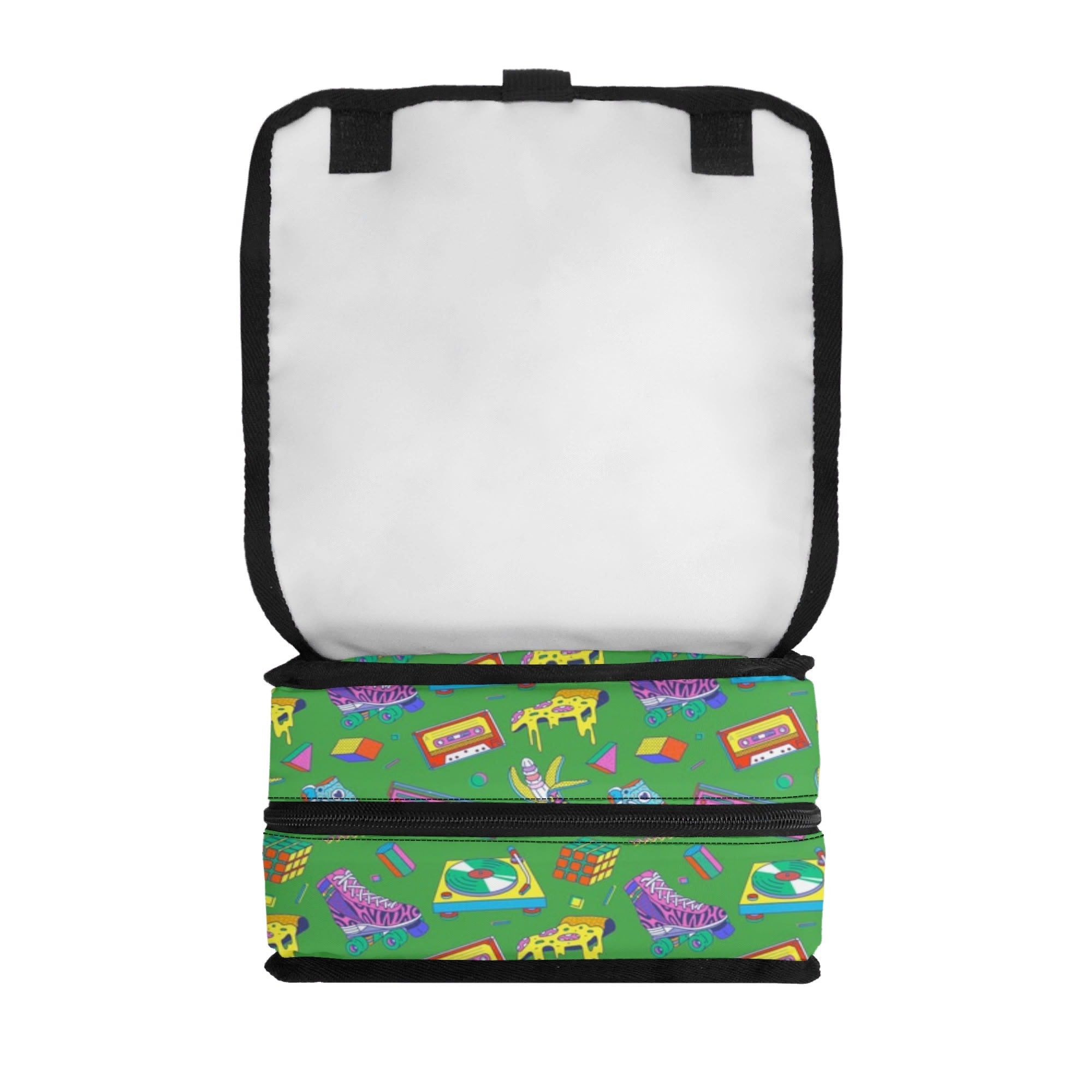 Personalised Bright 80s Flip-top Lunch Bag Personalised Flip Top Lunch Bag Printed Offshore Retro