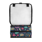 Personalised Space Arcade Flip-top Lunch Bag Personalised Flip Top Lunch Bag Games Printed Offshore Retro Space