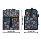 Personalised Space Arcade Flip-top Lunch Bag Personalised Flip Top Lunch Bag Games Printed Offshore Retro Space