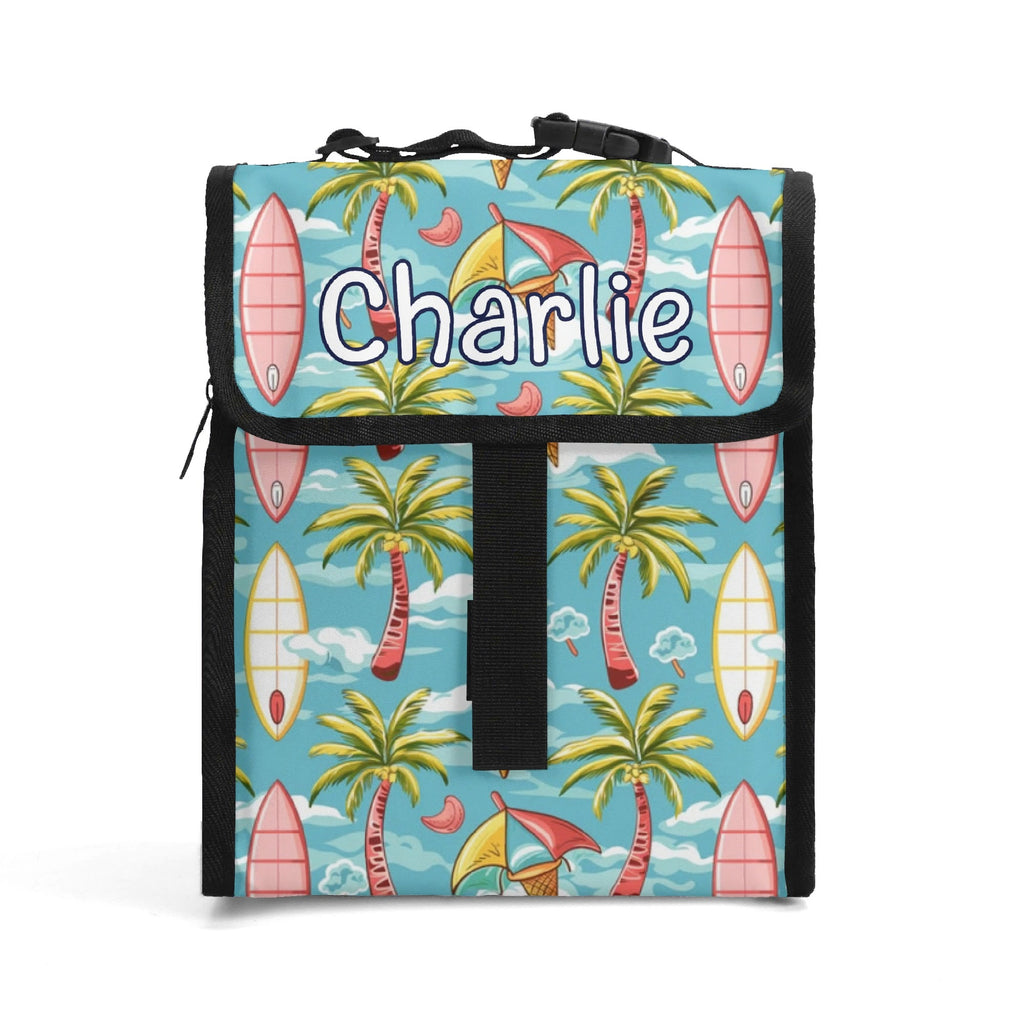 Personalised Summer Surf Flip-top Lunch Bag Default Title Personalised Flip Top Lunch Bag Printed Offshore Surf