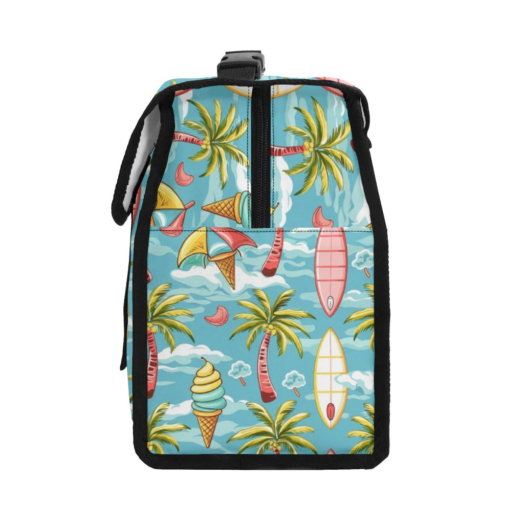 Personalised Summer Surf Flip-top Lunch Bag Personalised Flip Top Lunch Bag Printed Offshore Surf