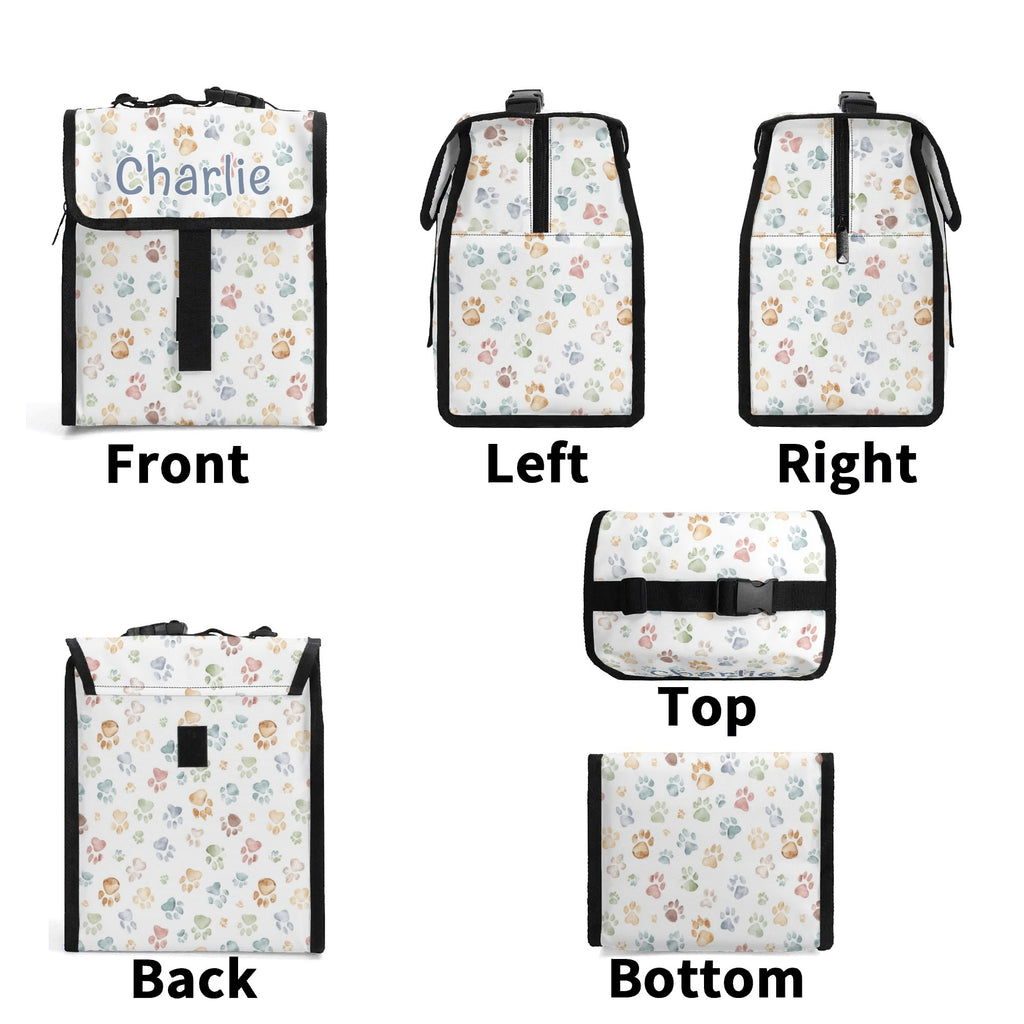 Personalised Paw Print Flip-top Lunch Bag Personalised Flip Top Lunch Bag animal Printed Offshore