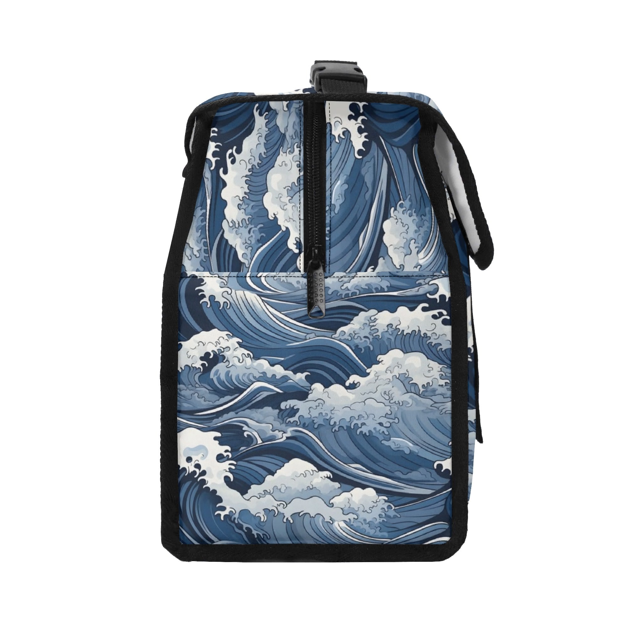 Personalised Japanese Waves Flip-top Lunch Bag Personalised Flip Top Lunch Bag Ocean Printed Offshore