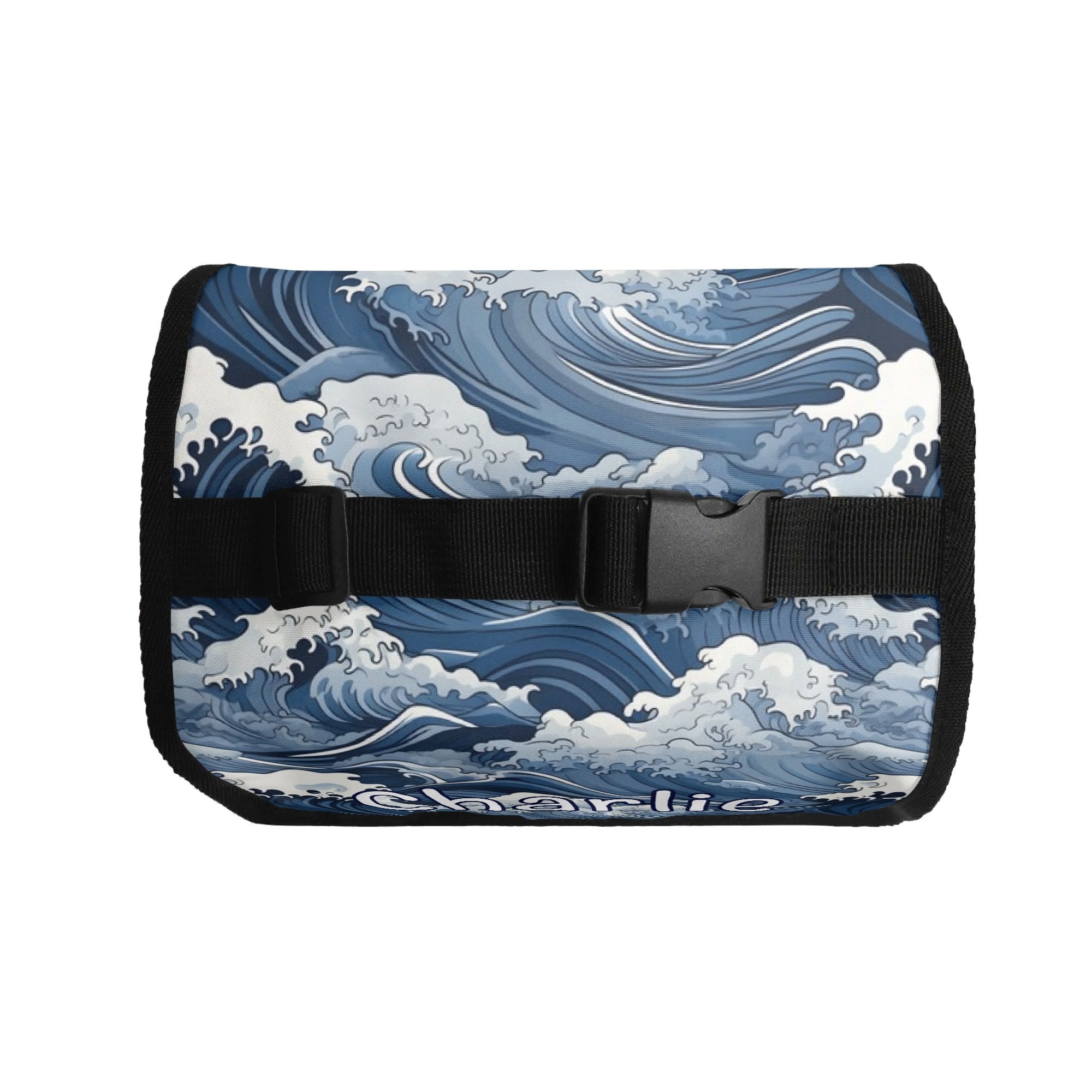 Personalised Japanese Waves Flip-top Lunch Bag Personalised Flip Top Lunch Bag Ocean Printed Offshore