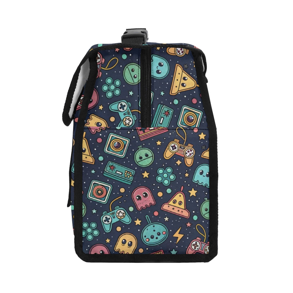 Personalised Video Game Flip-top Lunch Bag Personalised Flip Top Lunch Bag Games Printed Offshore Retro