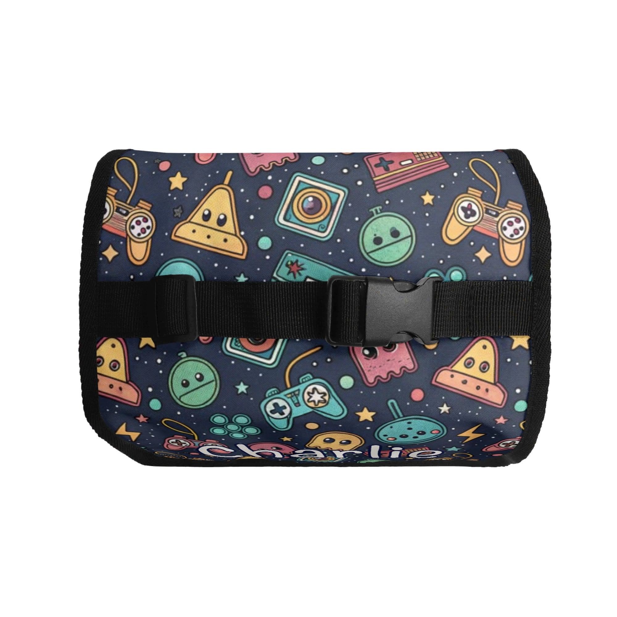 Personalised Video Game Flip-top Lunch Bag Personalised Flip Top Lunch Bag Games Printed Offshore Retro