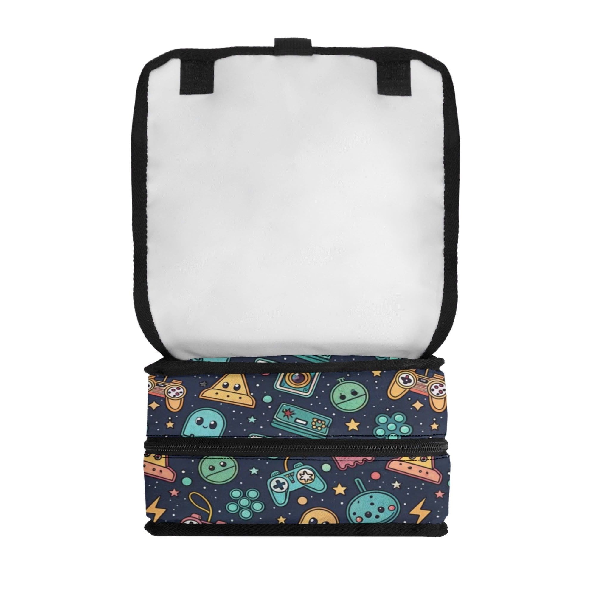 Personalised Video Game Flip-top Lunch Bag Personalised Flip Top Lunch Bag Games Printed Offshore Retro