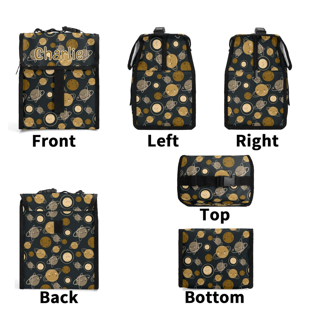 Personalised Planets Flip-top Lunch Bag Personalised Flip Top Lunch Bag Printed Offshore Space
