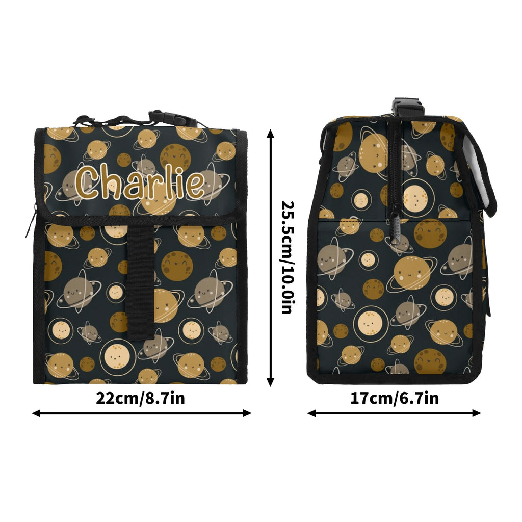 Personalised Planets Flip-top Lunch Bag Personalised Flip Top Lunch Bag Printed Offshore Space
