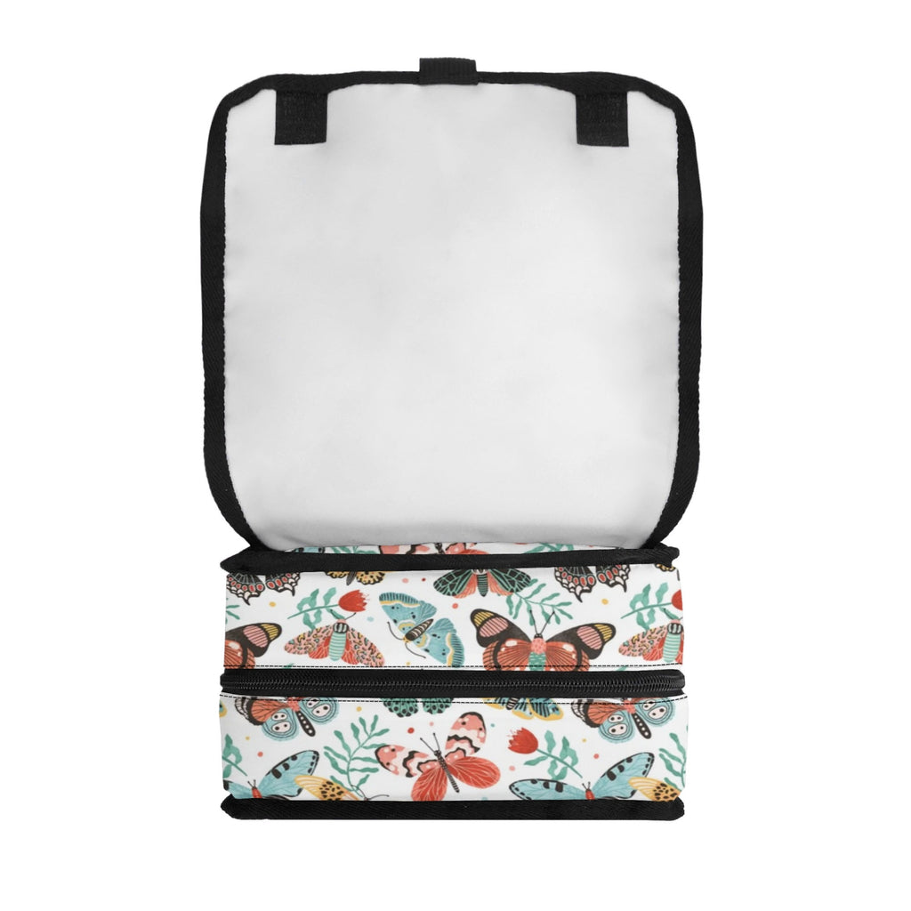 Personalised Pretty Moths And Butterflies Flip-top Lunch Bag Personalised Flip Top Lunch Bag animal Printed Offshore