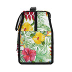 Personalised Tropical Flower On White Flip-top Lunch Bag Personalised Flip Top Lunch Bag Plants Printed Offshore