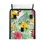 Personalised Tropical Flower On White Flip-top Lunch Bag Personalised Flip Top Lunch Bag Plants Printed Offshore