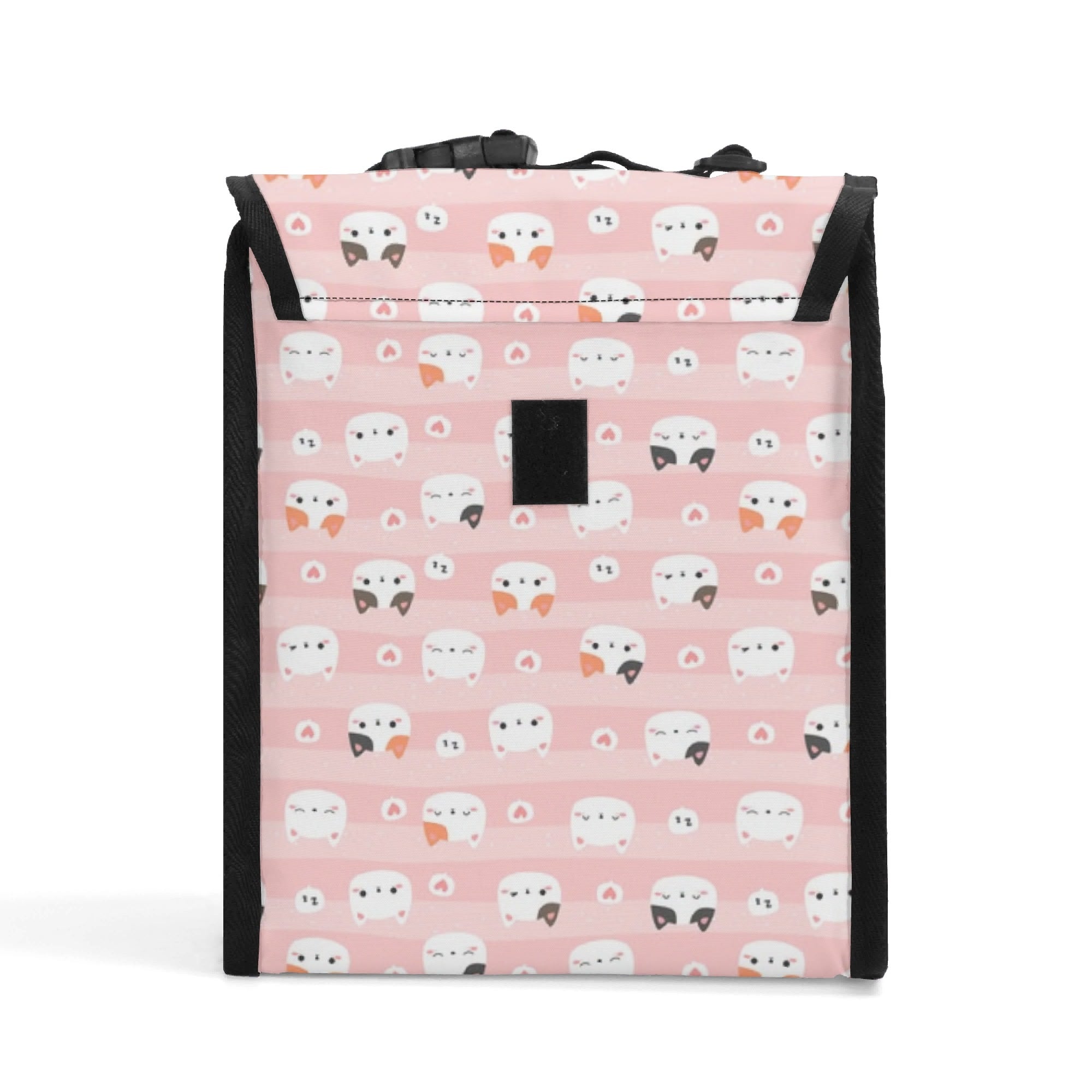 Personalised Pink Cats Flip-top Lunch Bag Personalised Flip Top Lunch Bag animal Printed Offshore