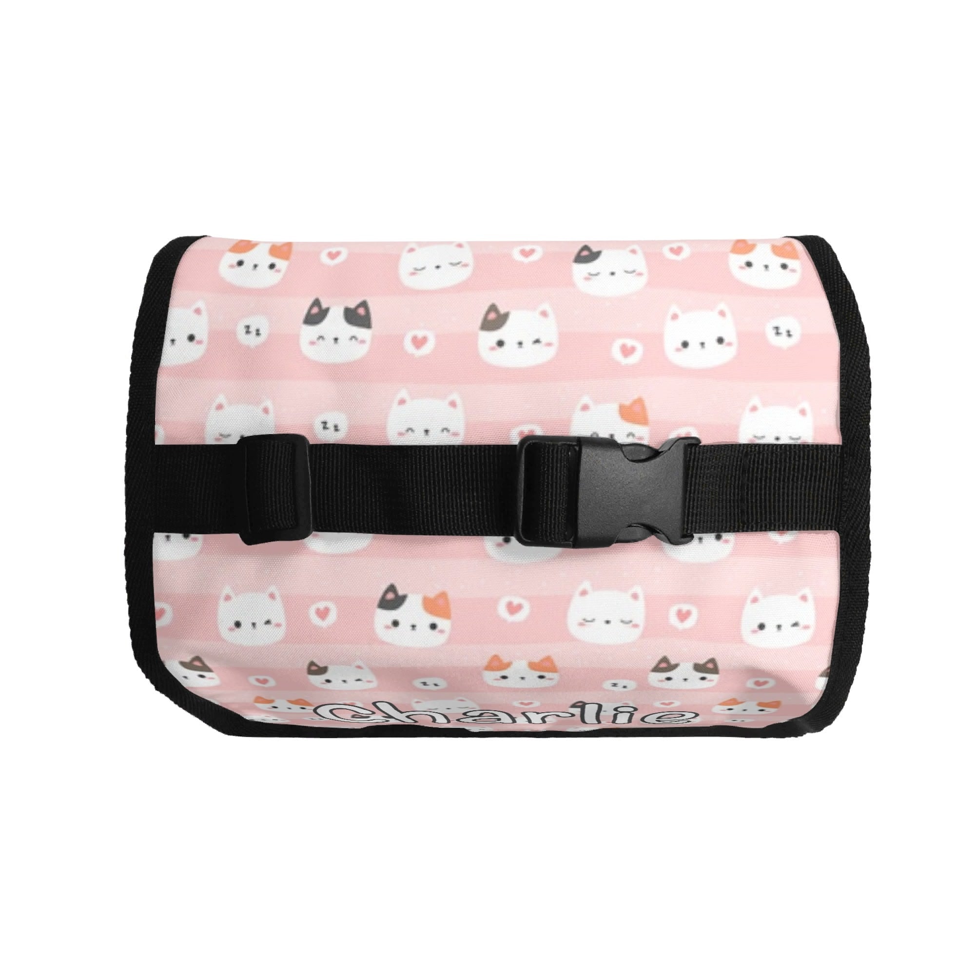 Personalised Pink Cats Flip-top Lunch Bag Personalised Flip Top Lunch Bag animal Printed Offshore