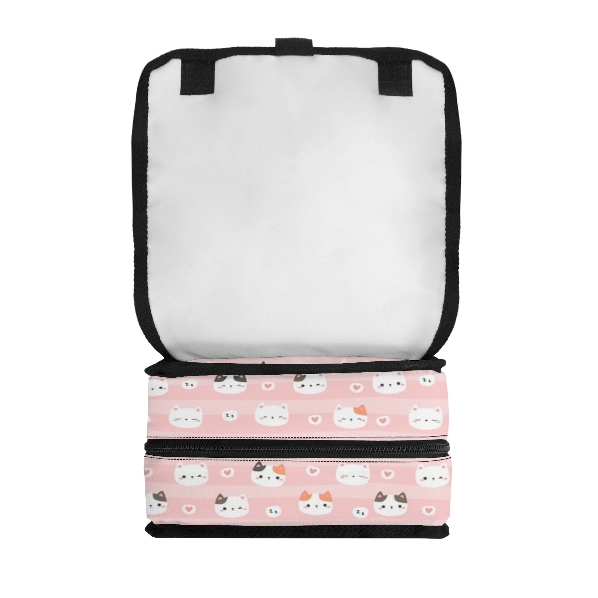 Personalised Pink Cats Flip-top Lunch Bag Personalised Flip Top Lunch Bag animal Printed Offshore