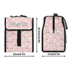 Personalised Pink Cats Flip-top Lunch Bag Personalised Flip Top Lunch Bag animal Printed Offshore