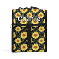 Personalised Painted Sunflower Flip-top Lunch Bag Default Title Personalised Flip Top Lunch Bag Plants Printed Offshore