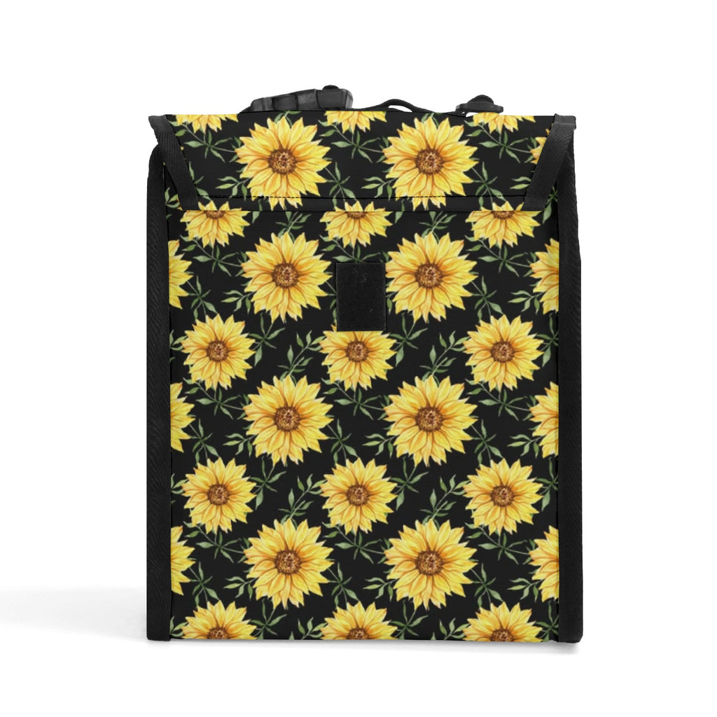 Personalised Painted Sunflower Flip-top Lunch Bag Personalised Flip Top Lunch Bag Plants Printed Offshore