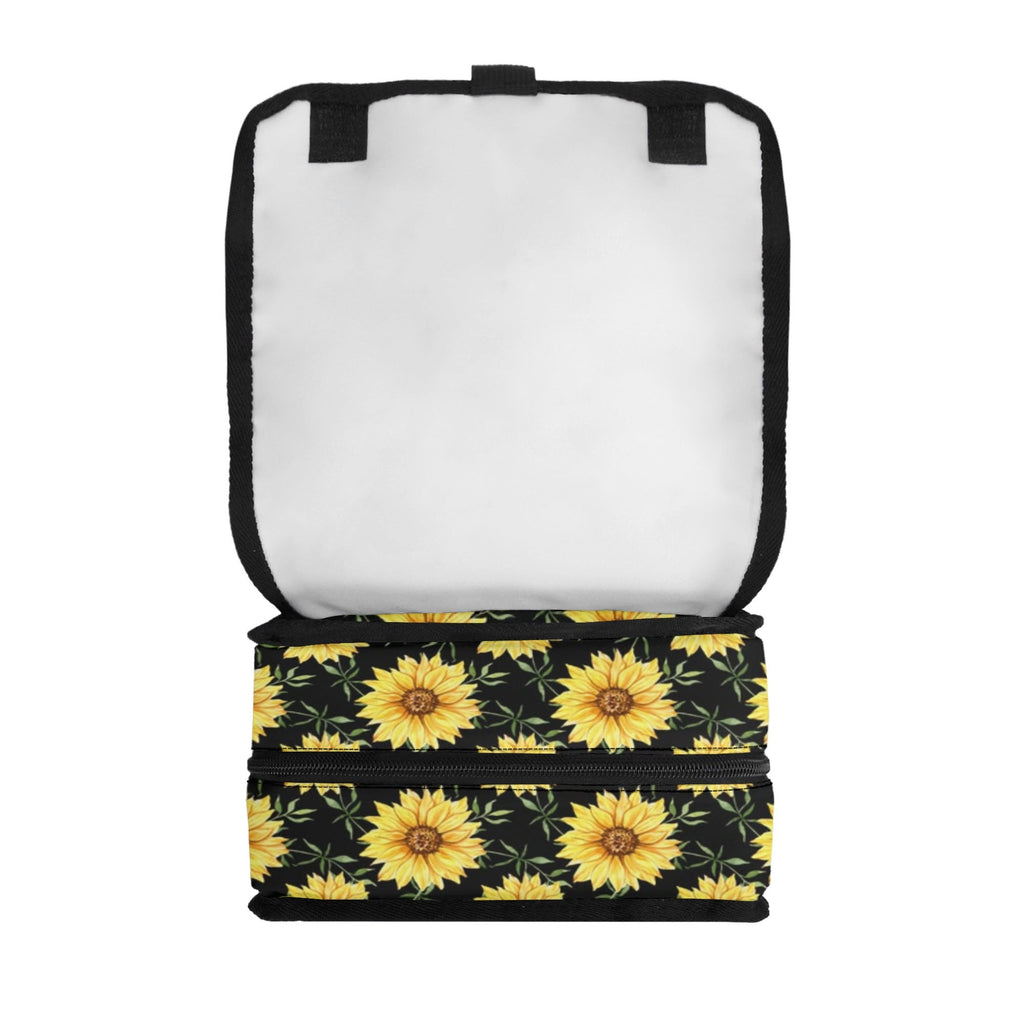 Personalised Painted Sunflower Flip-top Lunch Bag Personalised Flip Top Lunch Bag Plants Printed Offshore