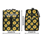 Personalised Painted Sunflower Flip-top Lunch Bag Personalised Flip Top Lunch Bag Plants Printed Offshore