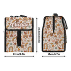 Personalised Peace And Love Flip-top Lunch Bag Personalised Flip Top Lunch Bag Printed Offshore Retro