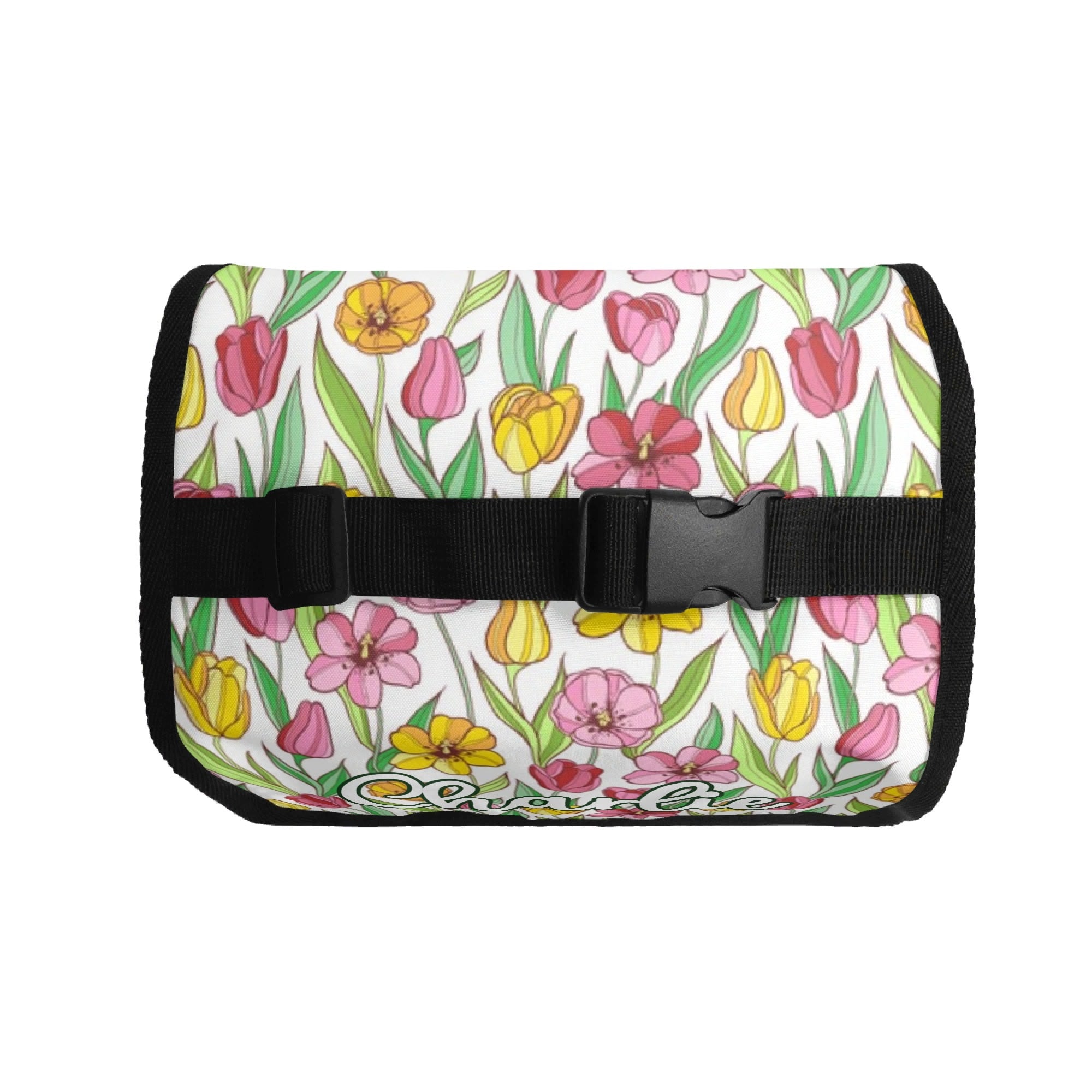 Personalised Pink And Yellow Floral Flip-top Lunch Bag Personalised Flip Top Lunch Bag Plants Printed Offshore