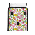 Personalised Pink And Yellow Floral Flip-top Lunch Bag Personalised Flip Top Lunch Bag Plants Printed Offshore