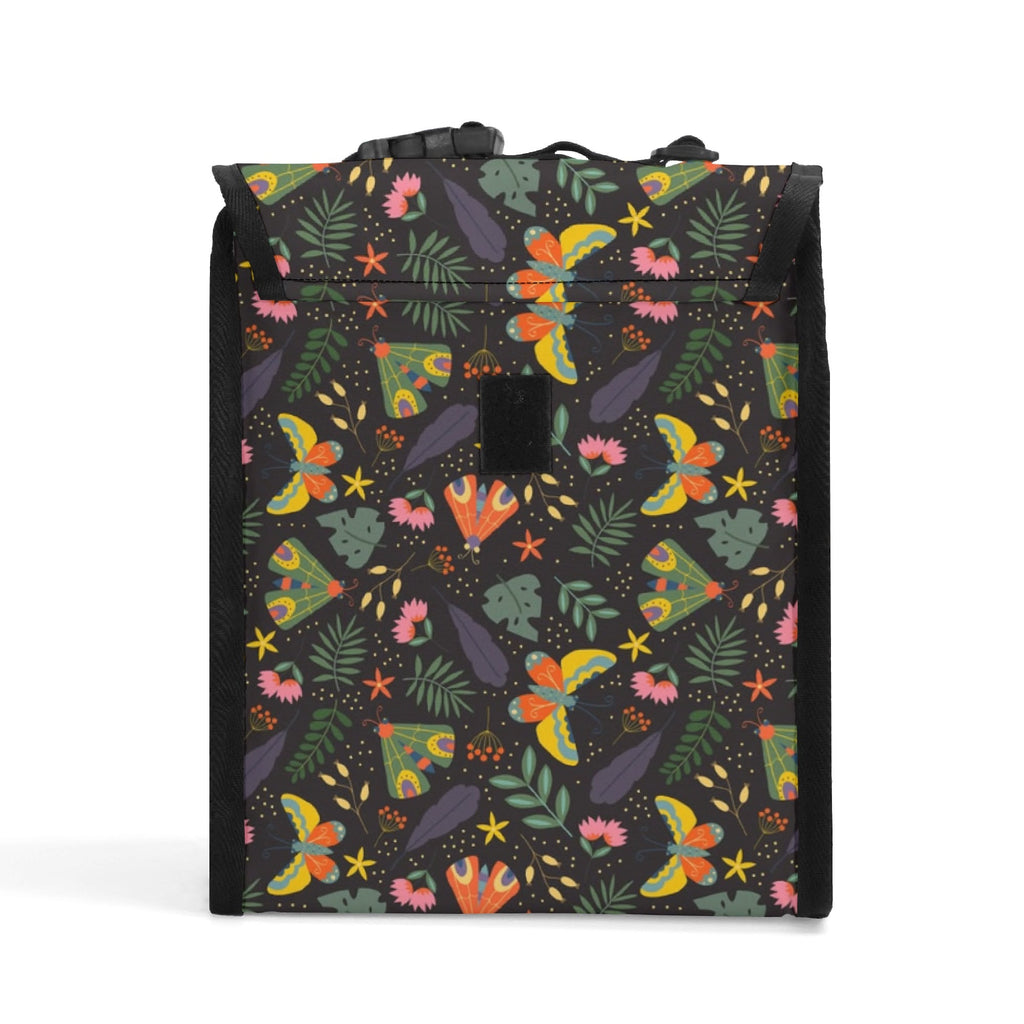 Personalised Dark Butterfly Flip-top Lunch Bag Personalised Flip Top Lunch Bag animal Printed Offshore