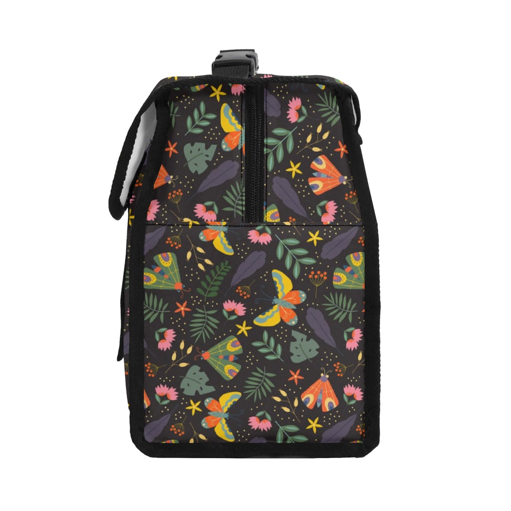 Personalised Dark Butterfly Flip-top Lunch Bag Personalised Flip Top Lunch Bag animal Printed Offshore