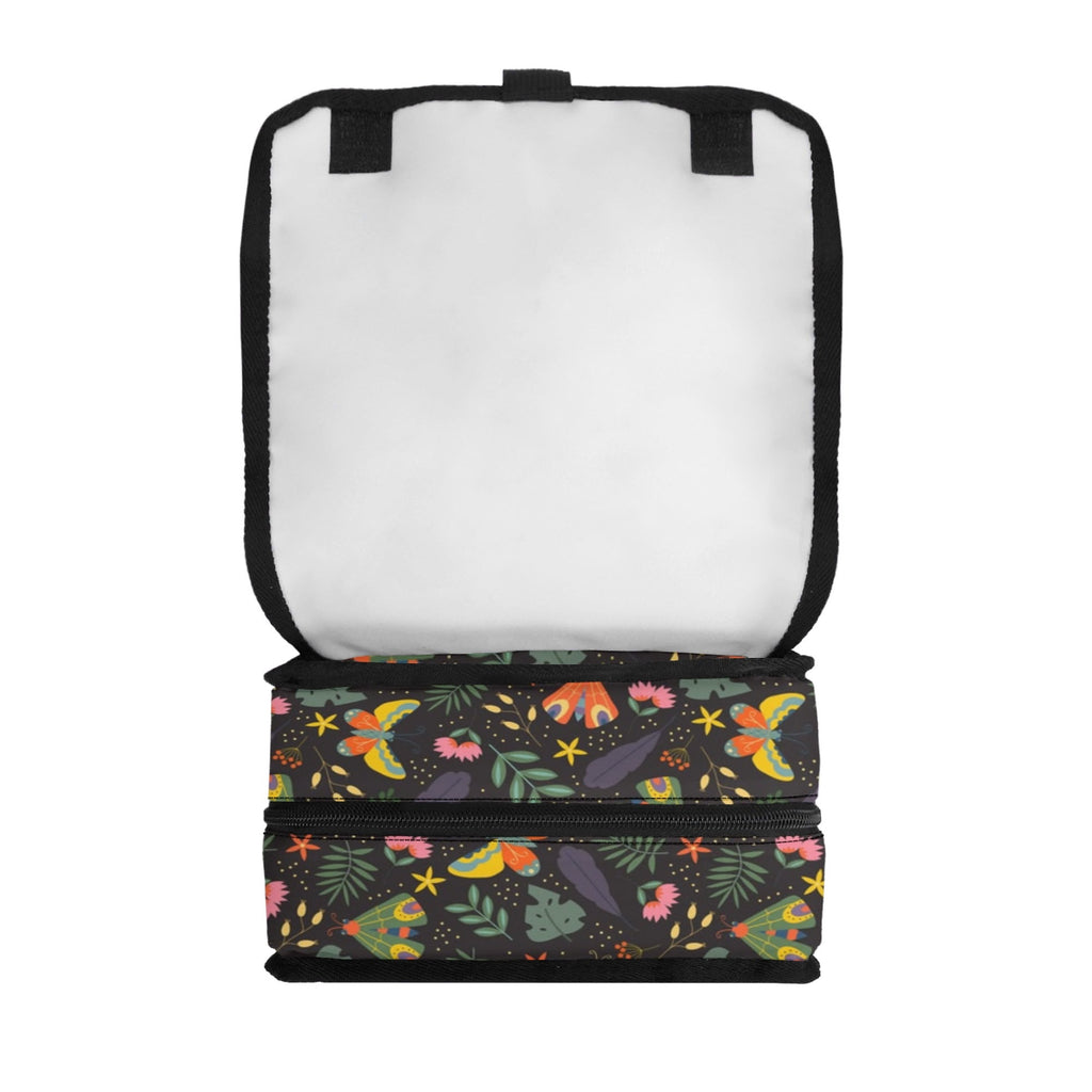 Personalised Dark Butterfly Flip-top Lunch Bag Personalised Flip Top Lunch Bag animal Printed Offshore