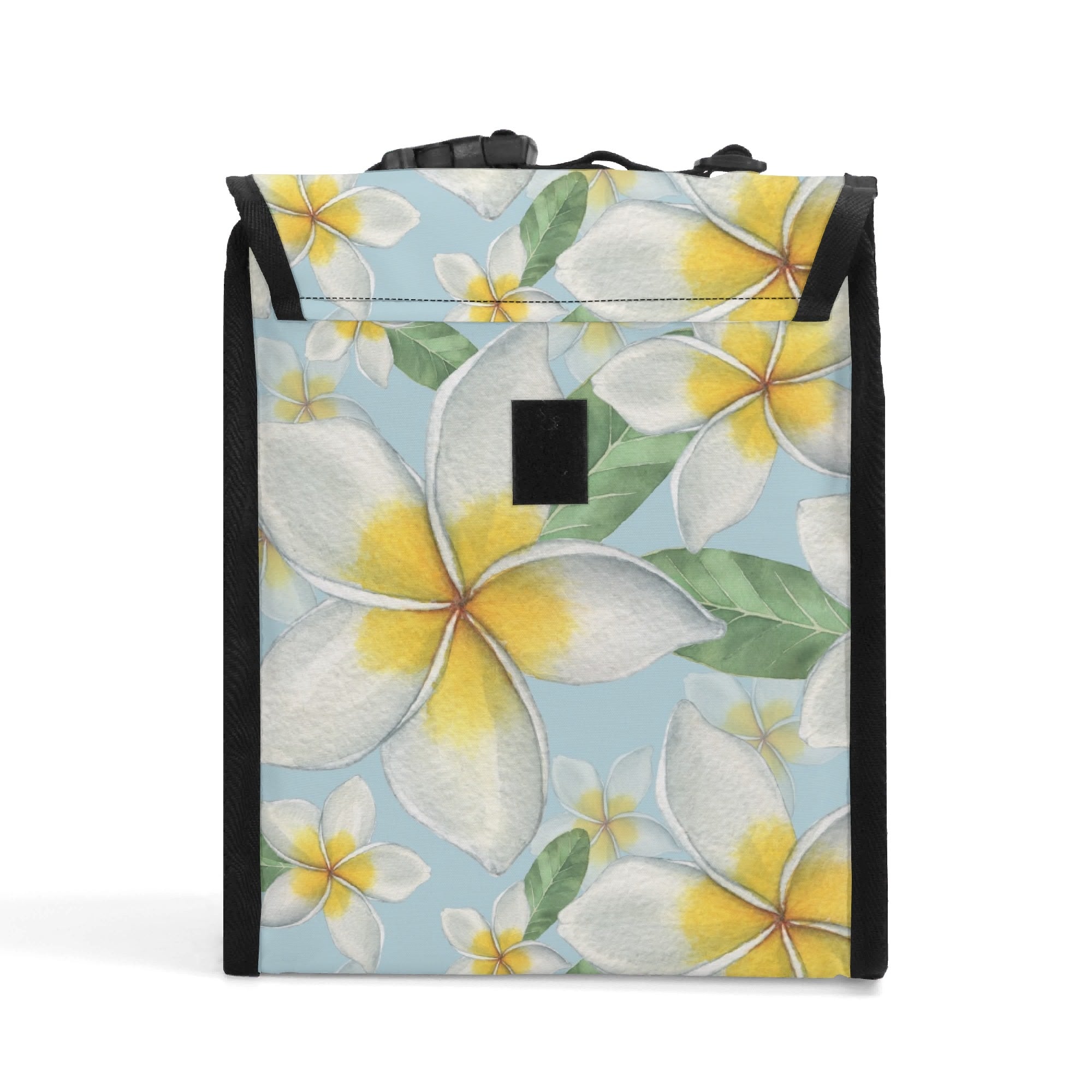 Personalised Delicate Frangipani Flip-top Lunch Bag Personalised Flip Top Lunch Bag Plants Printed Offshore
