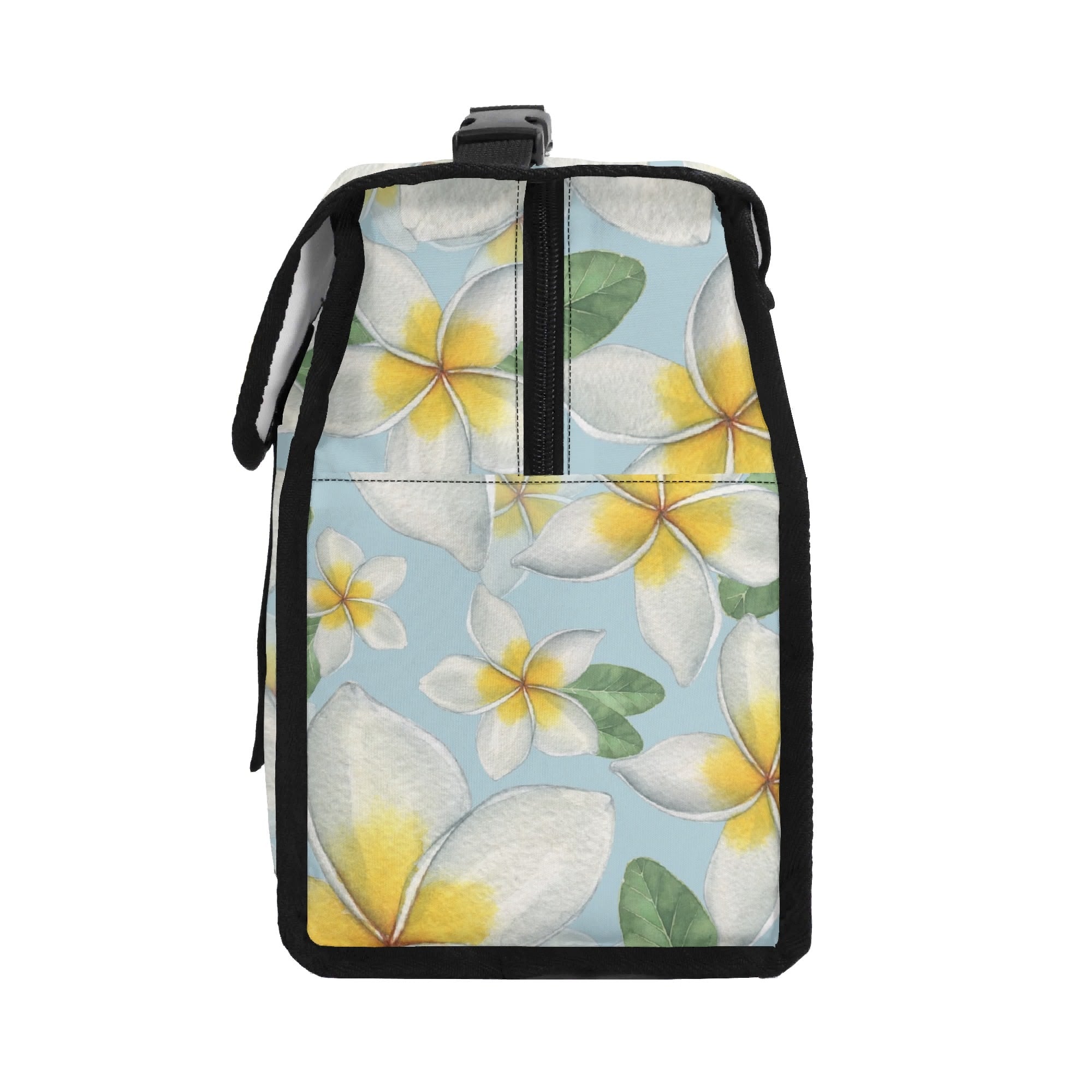 Personalised Delicate Frangipani Flip-top Lunch Bag Personalised Flip Top Lunch Bag Plants Printed Offshore