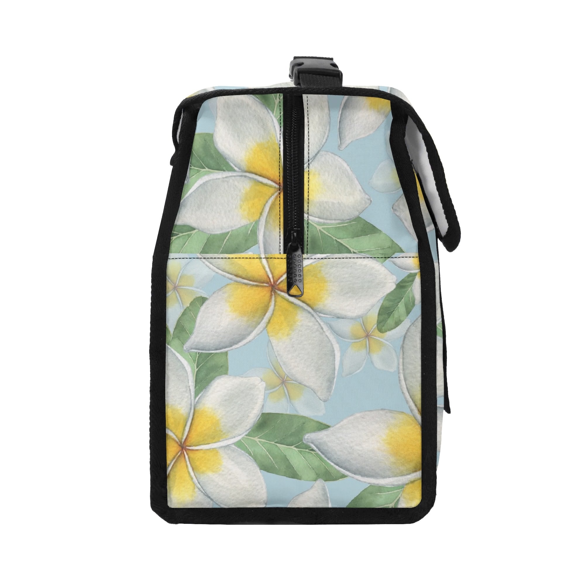 Personalised Delicate Frangipani Flip-top Lunch Bag Personalised Flip Top Lunch Bag Plants Printed Offshore