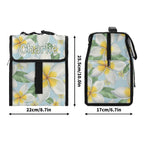 Personalised Delicate Frangipani Flip-top Lunch Bag Personalised Flip Top Lunch Bag Plants Printed Offshore