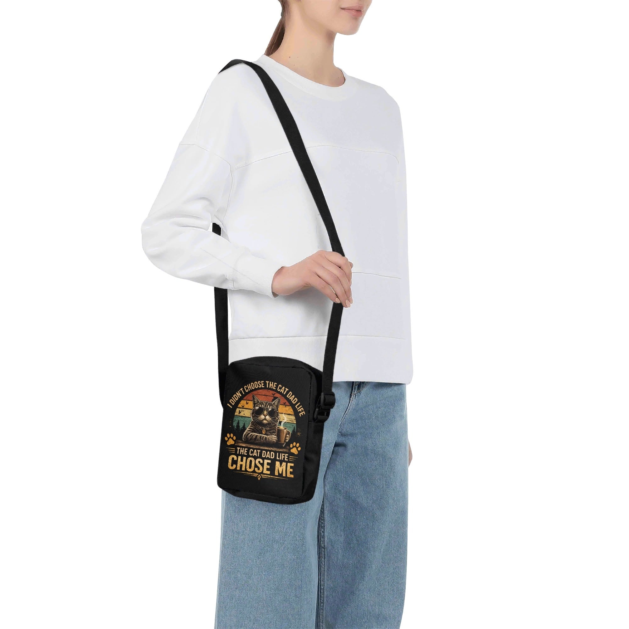 Cat Dad Life Cross-Body Bag Cross Body Bag animal Printed Offshore