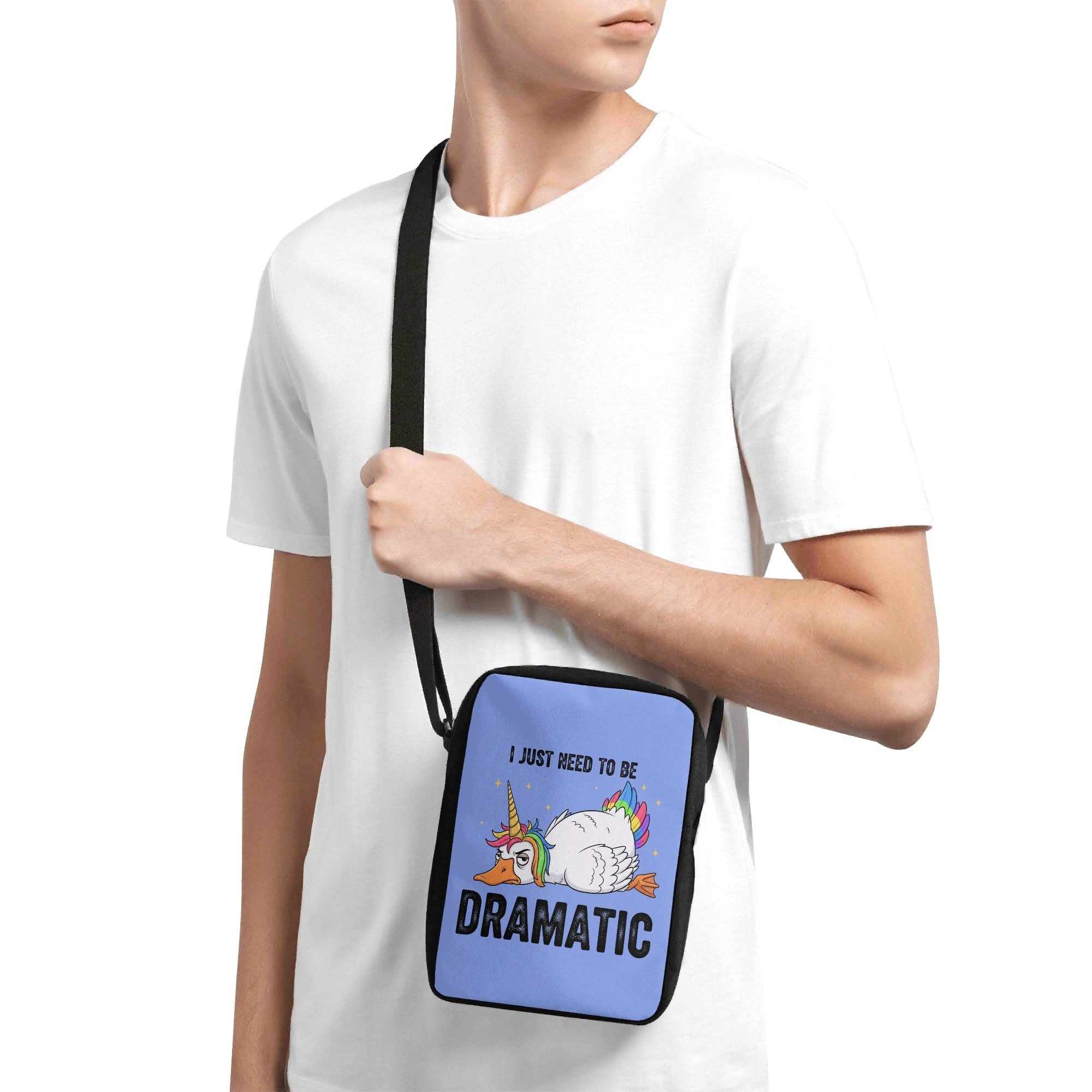 Dramatic Rainbow Unicorn Goose Cross-Body Bag Cross Body Bag animal Printed Offshore