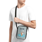 Im Fine, Drowning Coffee Cross-Body Bag Cross Body Bag Coffee Printed Offshore