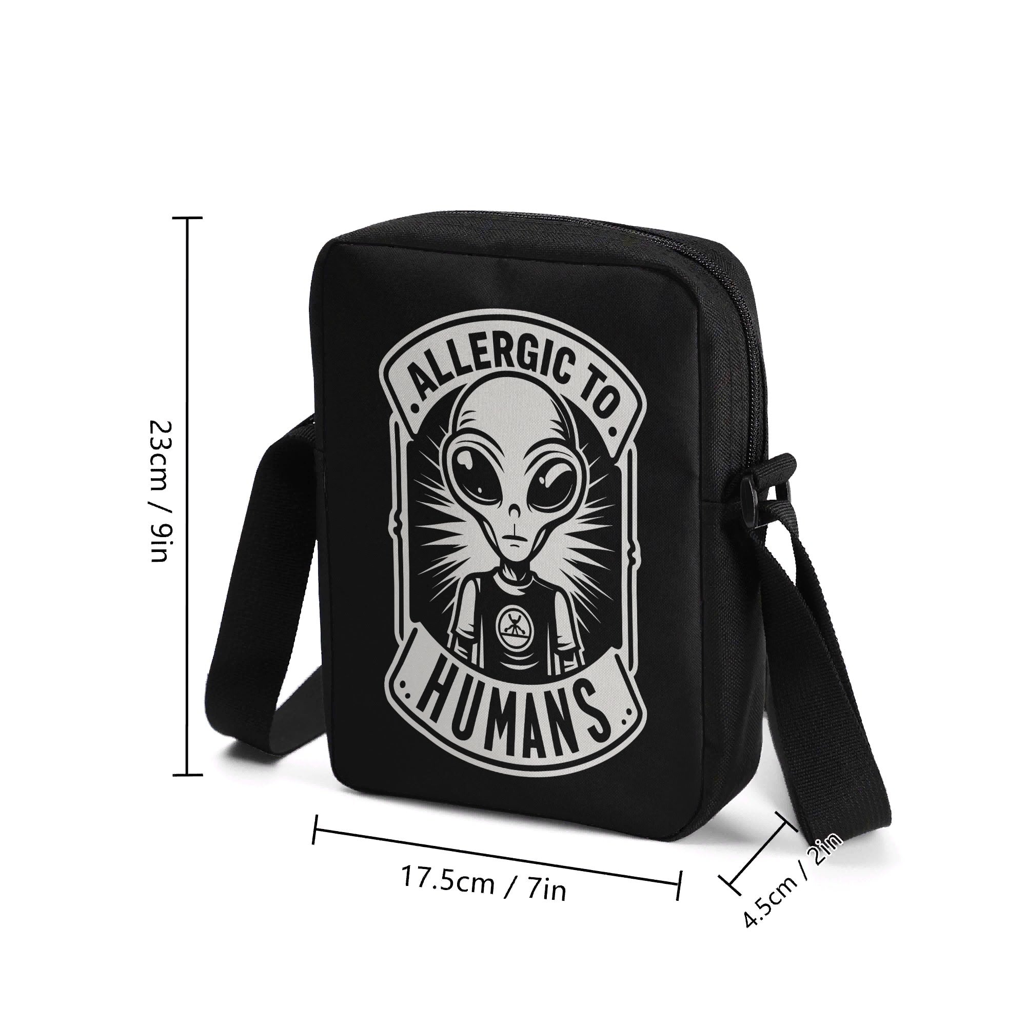 Alien, Allergic To Humans Cross-Body Bag Cross Body Bag Printed Offshore Sci Fi