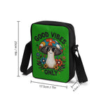 Hippie Mushroom, Good Vibes Only Cross-Body Bag Cross Body Bag Positivity Printed Offshore
