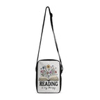 Reading Is My Therapy, Book With Flowers Cross-Body Bag Default Title Cross Body Bag Printed Offshore Reading