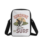 Sunshine And Surf, Goose With Surfboard Cross-Body Bag Cross Body Bag animal Printed Offshore Surf