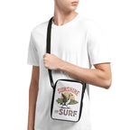 Sunshine And Surf, Goose With Surfboard Cross-Body Bag Cross Body Bag animal Printed Offshore Surf