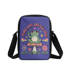 Peace Love And Lily Pads, Frog Cross-Body Bag Cross Body Bag Positivity Printed Offshore