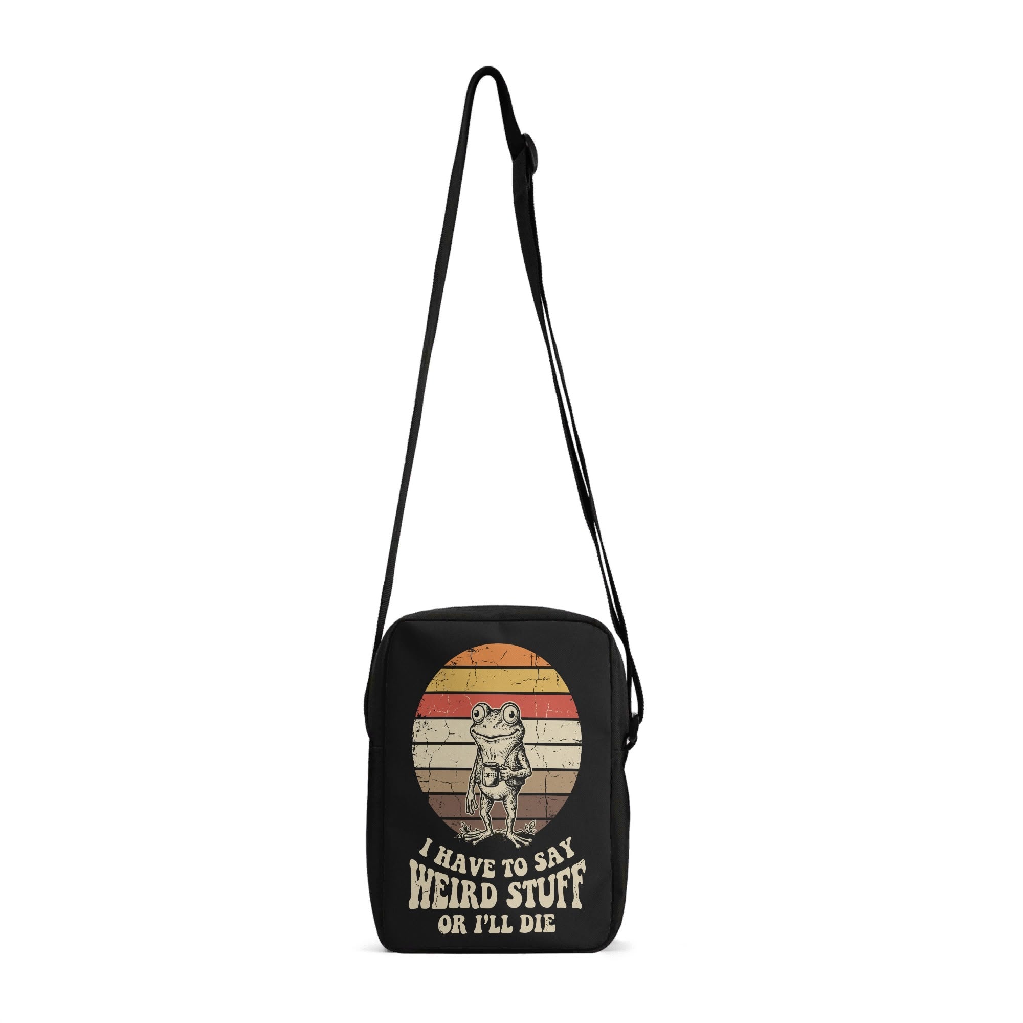 I Have To Say Weird Stuff, Retro Frog Cross-Body Bag Default Title Cross Body Bag animal Printed Offshore Retro
